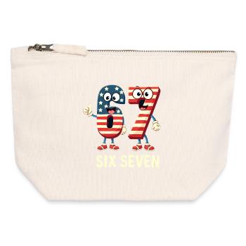 US Flag 67 Memes Six Seven - Canvas Zip Pouch 12 x 13 cm - nature - Front