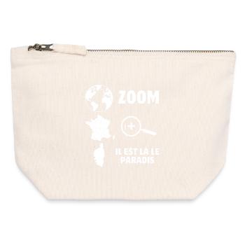 Corsica, Corsica, I'm Corsican - Canvas Zip Pouch 12 x 13 cm - nature - Front