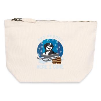 Saint Bernard - Canvas Zip Pouch 12 x 13 cm - nature - Front