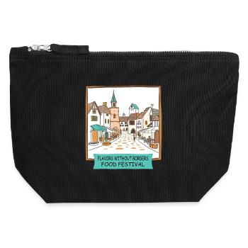 Street Food Festval - Canvas Reißverschluss-Täschchen (12 x 13 cm) - Schwarz - Vorne