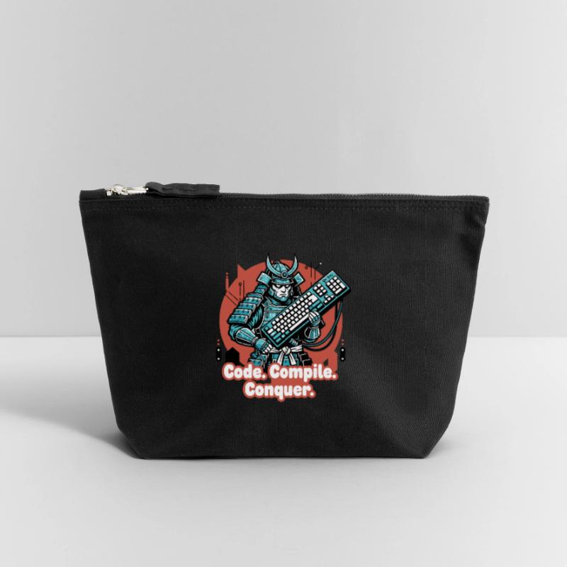 Code Battle Samurai avec clavier Pochette zippée en toile 12 x 13 cm