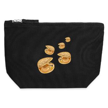 Decorative Shells - Canvas Zip Pouch 12 x 13 cm - black - Front