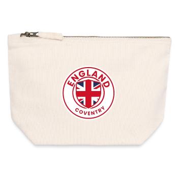 Coventry-Schild mit Union Jack - Canvas Reißverschluss-Täschchen (12 x 13 cm) - Naturweiß - Vorne