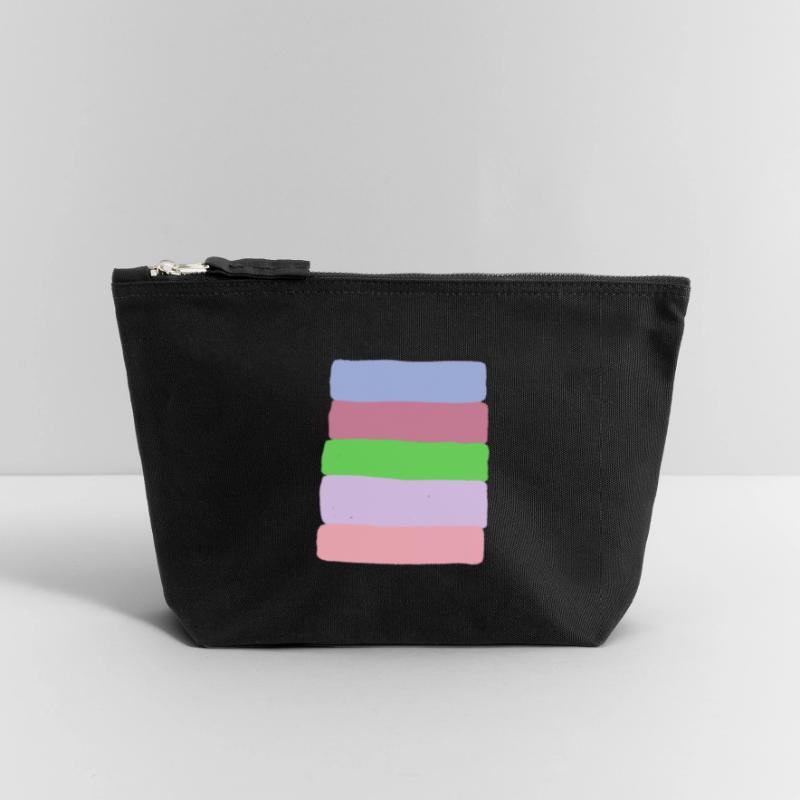 Pastellstreifen-Stack Canvas Reißverschluss-Täschchen (12 x 13 cm)