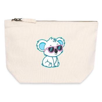 Koala White Chill Sonnenbrille - Canvas Reißverschluss-Täschchen (12 x 13 cm) - Naturweiß - Vorne