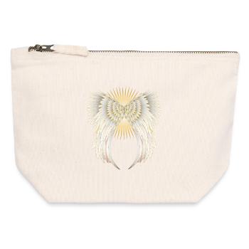 weiß goldene Engelsflügel mit strahlenden Stern - Canvas Reißverschluss-Täschchen (12 x 13 cm) - Naturweiß - Vorne