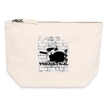 FREESTYLE RAP - Canvas Zip Pouch 12 x 13 cm - nature - Front