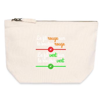 la septième compagnie, la 7ème compagnie - Pochette zippée en toile 12 x 13 cm - blanc naturel - Devant