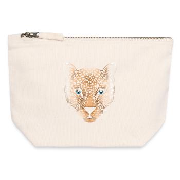 Leopard Cheetah Jaguar - Canvas Zip Pouch 12 x 13 cm - nature - Front