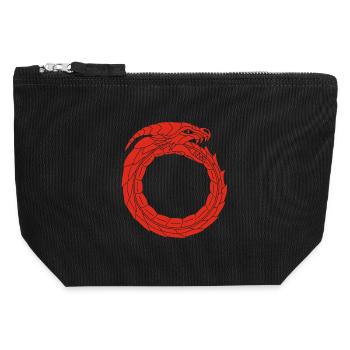 Devouring Red Dragon - Canvas Zip Pouch 12 x 13 cm - black - Front
