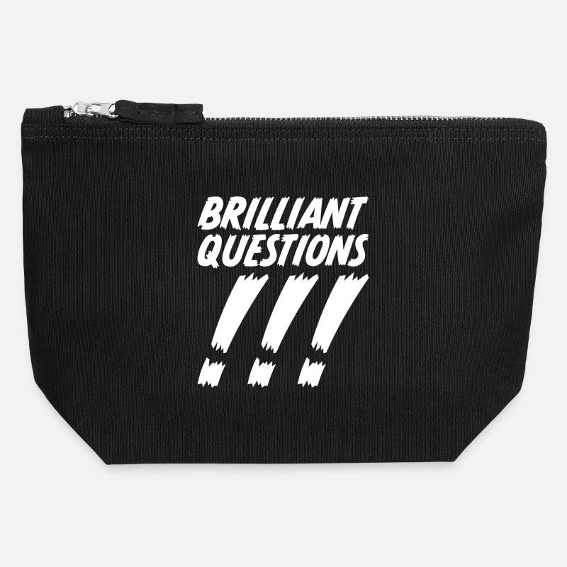 Brilliant Questions - Canvas Reißverschluss-Täschchen (12 x 13 cm) - Schwarz