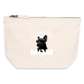 Best Model Dog Mom - Canvas Zip Pouch 12 x 13 cm - nature - Front