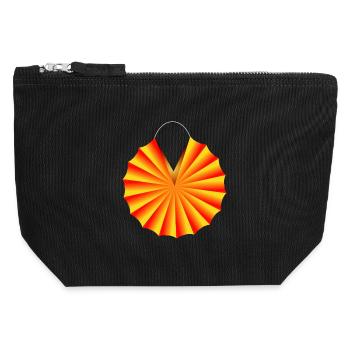 leuchtender Lampion als tolles Party Symbol - Canvas Reißverschluss-Täschchen (12 x 13 cm) - Schwarz - Vorne