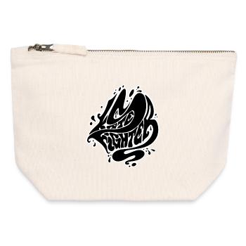 Skate Fighter - Pochette zippée en toile 12 x 13 cm - blanc naturel - Devant