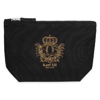Karl XII - Monogram - Canvas Zip Pouch 12 x 13 cm - black - Front