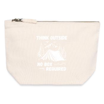 Camping, Hiking, Forest - Think Outside - Canvas Zip Pouch 12 x 13 cm - nature - Front