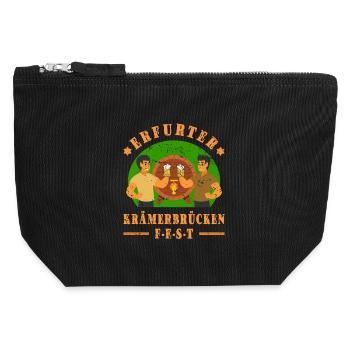 Krämerbrückenfest Erfurt - Canvas Zip Pouch 12 x 13 cm - black - Front