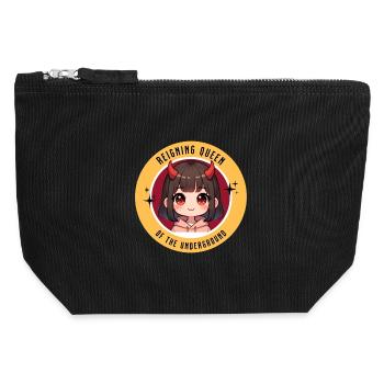 Mignon Anime Petit Diable Kawaii Queen Style Anime - Pochette zippée en toile 12 x 13 cm - noir - Devant