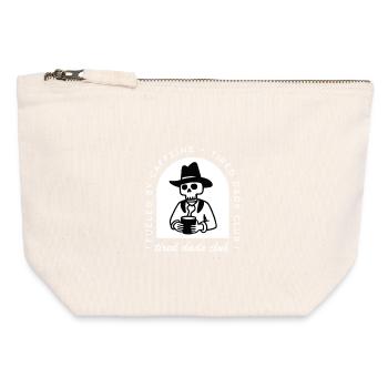 Tired dad new father funny coffee lovers western - Canvas Zip Pouch 12 x 13 cm - nature - Front