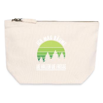 I like trees that hold their mouths irony saying - Canvas Zip Pouch 12 x 13 cm - nature - Front