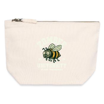 Zombee Universität - Canvas Reißverschluss-Täschchen (12 x 13 cm) - Naturweiß - Vorne