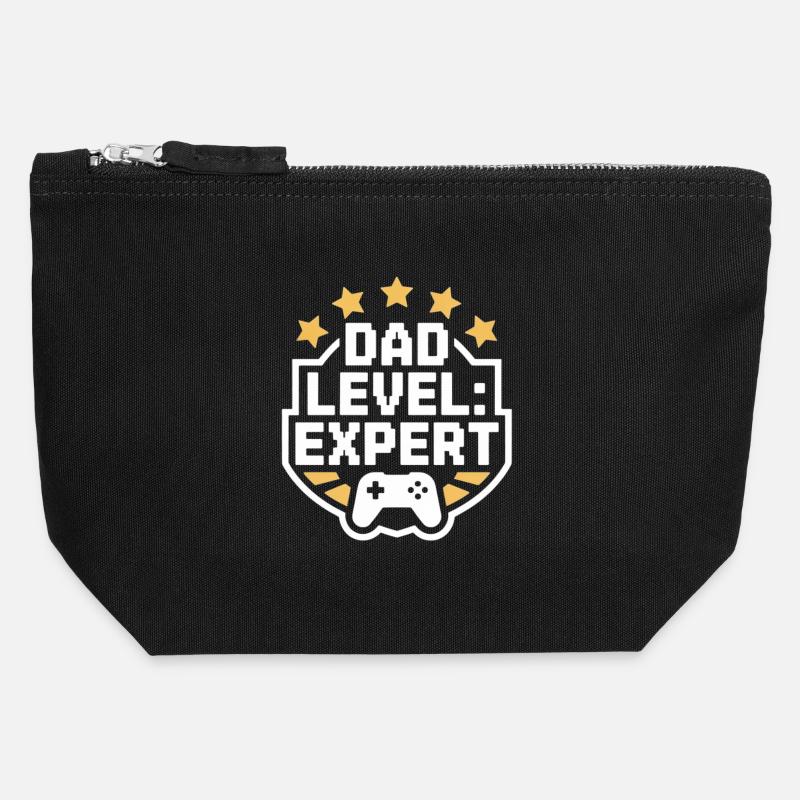 Chemise de jeu Dad Level Expert - Pochette zippée en toile 12 x 13 cm - noir