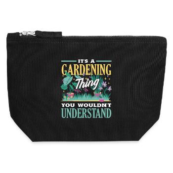 Garden & Plant Lovers Gifts - Canvas Zip Pouch 12 x 13 cm - black - Front