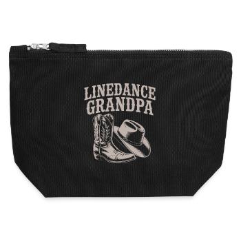 Linedance Opa Boots - Canvas Reißverschluss-Täschchen (12 x 13 cm) - Schwarz - Vorne