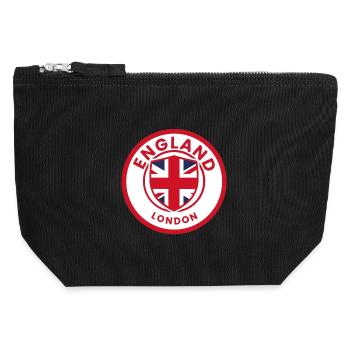 England Shield London Emblem - Canvas Zip Pouch 12 x 13 cm - black - Front