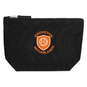 Eindhoven Volleysköld - Canvas Reißverschluss-Täschchen (12 x 13 cm) - Schwarz - Vorne