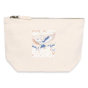 Radicalized by Basic Decency Statement Art - Canvas Zip Pouch 12 x 13 cm - nature - Front