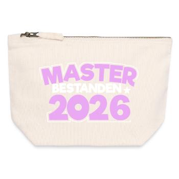Master 2026 Abschluss Promotion Sponsion - Canvas Reißverschluss-Täschchen (12 x 13 cm) - Naturweiß - Vorne
