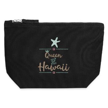 Hawaii - Pochette zippée en toile 12 x 13 cm - noir - Devant