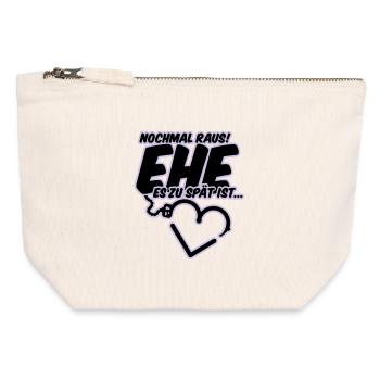 bachelor party wedding shower wedding - Canvas Zip Pouch 12 x 13 cm - nature - Front