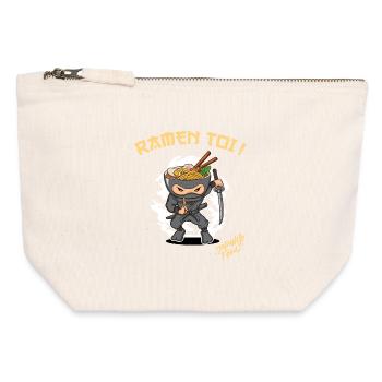 Bring back you Ninja Japanese cuisine Humor Japan - Canvas Zip Pouch 12 x 13 cm - nature - Front