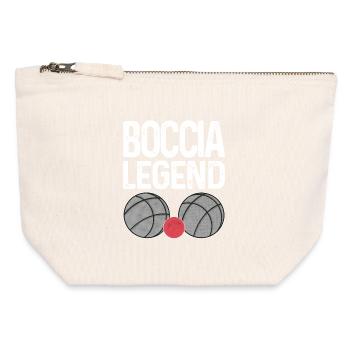 Bocciaspieler Boccia Legend Kugeln Boccia - Canvas Reißverschluss-Täschchen (12 x 13 cm) - Naturweiß - Vorne