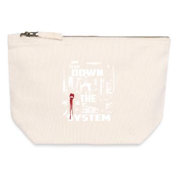 Destroy the system - Canvas Zip Pouch 12 x 13 cm - nature - Front