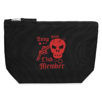 Bang Bang Club Mitglied - Canvas Reißverschluss-Täschchen (12 x 13 cm) - Schwarz - Vorne