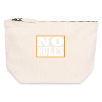 No Rules - Canvas Zip Pouch 12 x 13 cm - nature - Front