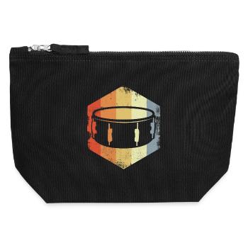 Caisse claire Vintage - Pochette zippée en toile 12 x 13 cm - noir - Devant