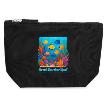 Great Barrier Reef - Canvas Reißverschluss-Täschchen (12 x 13 cm) - Schwarz - Vorne