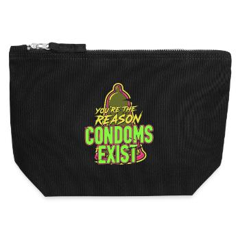 you_are - Canvas Zip Pouch 12 x 13 cm - black - Front