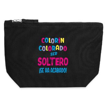 Le célibataire de Colorín, Colorado, est terminé - Pochette zippée en toile 12 x 13 cm - noir - Devant