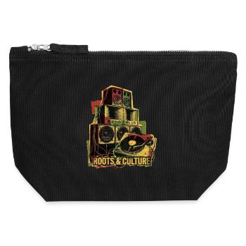 Roots Reggae Dub Soundsystem - Canvas Zip Pouch 12 x 13 cm - black - Front