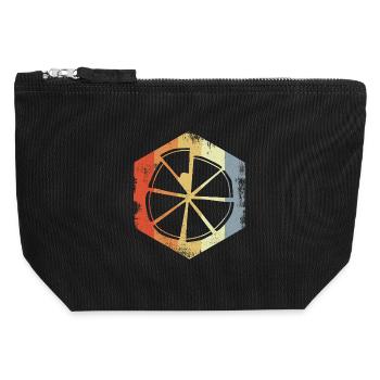 Classic pizza - Canvas Zip Pouch 12 x 13 cm - black - Front