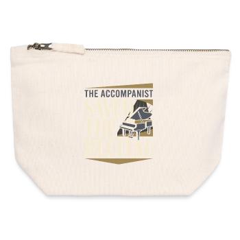 Pianiste accompagnateur Chœur Pianiste Accompagnateur musical - Pochette zippée en toile 12 x 13 cm - blanc naturel - Devant