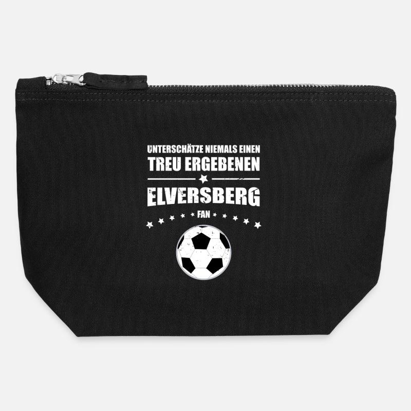 Treu ergebener Elversberg Fan Geschenk | Retro - Canvas Reißverschluss-Täschchen (12 x 13 cm) - Schwarz