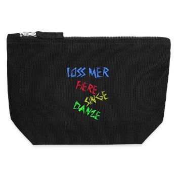 Loss mer fiere singe danze - Feiern Singen Tanzen - Canvas Reißverschluss-Täschchen (12 x 13 cm) - Schwarz - Vorne