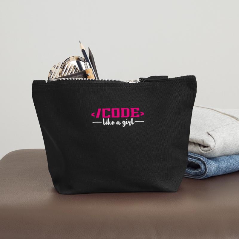 Codage Programmation informatique Pochette zippée en toile 12 x 13 cm