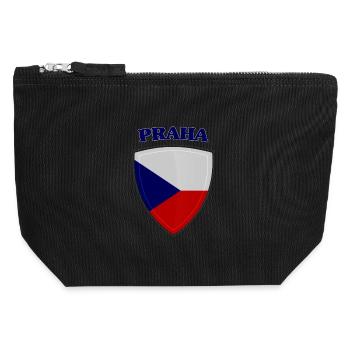 Prag - Canvas Reißverschluss-Täschchen (12 x 13 cm) - Schwarz - Vorne